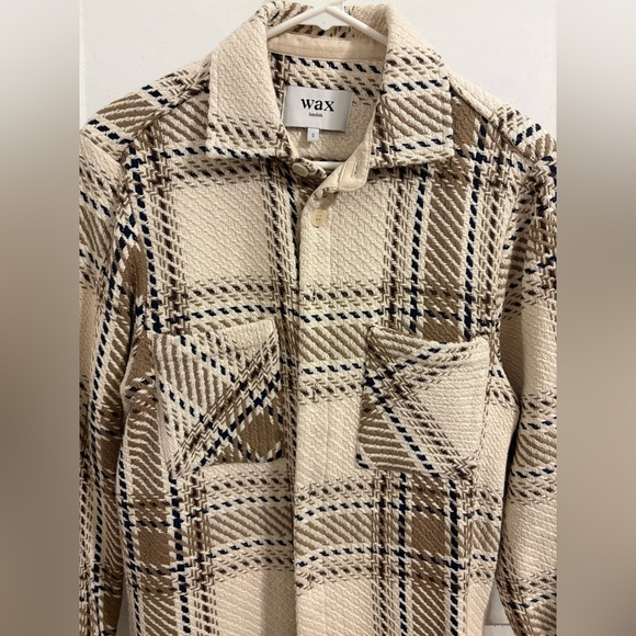 Wax London Whiting Overshirt Ecru Beige - Picture 4 of 9